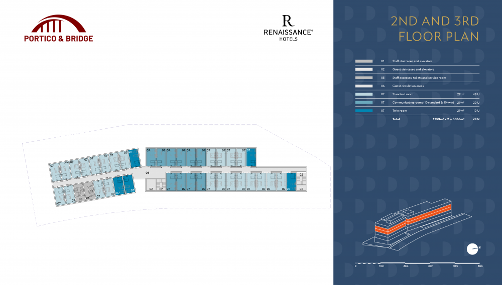 Portico and Bridge - Golden Visa - Marriott 2nd and 3rd floor plan