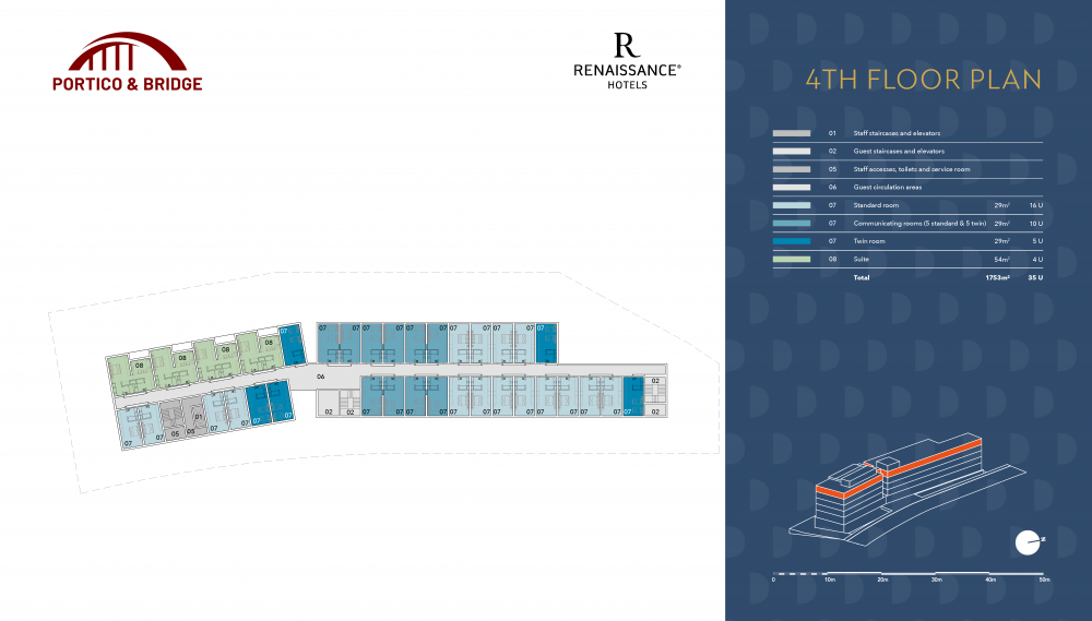 Portico and Bridge - Golden Visa - Marriott 4th floor plan